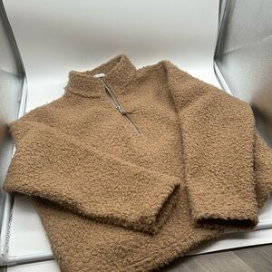 Zara teddy bear quarter zip